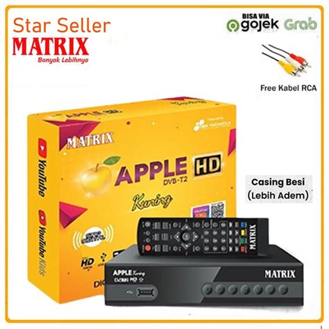 Jual Set Top Box Dvb T Matrix Apple Kuning New Casing Besi