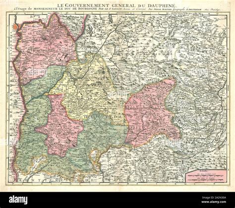 Map Le gouvernement general du Dauphiné Nicolas Sanson 1600 1667