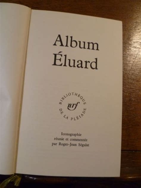 Album Eluard By Eluard Paul Segalat Roger Jean Librairie L Abac