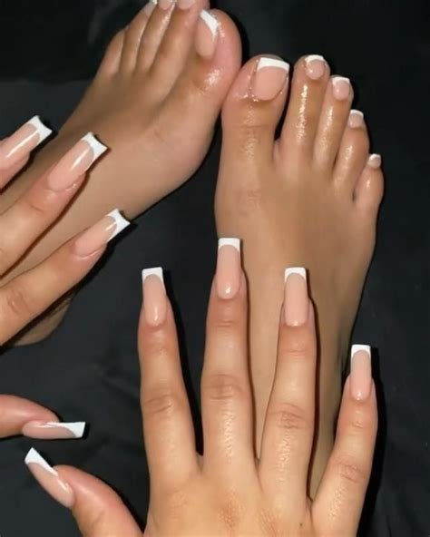 French Tip Acrylic Toe Nails Atelier Yuwa Ciao Jp