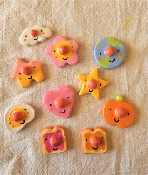 Cute Clay Pins Handmade Updated Etsy Canada In 2023 Cute Clay Cute Polymer Clay Clay Diy