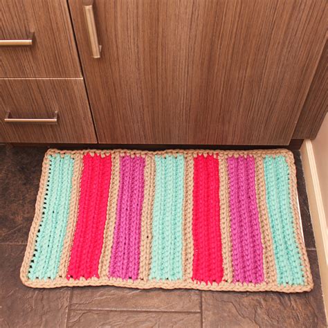 Easy Crochet Bath Mat Free Crochet Pattern Loops Love Crochet