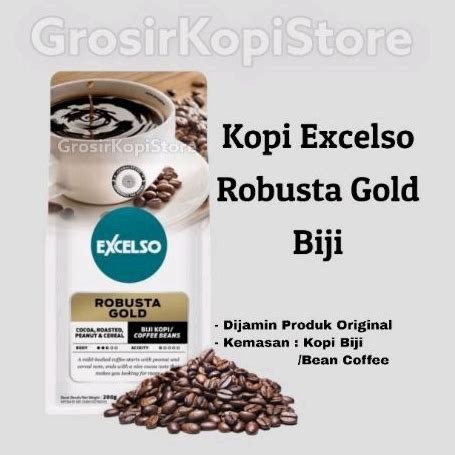 Jual Kopi Excelso Robusta Gold Biji 200g Shopee Indonesia