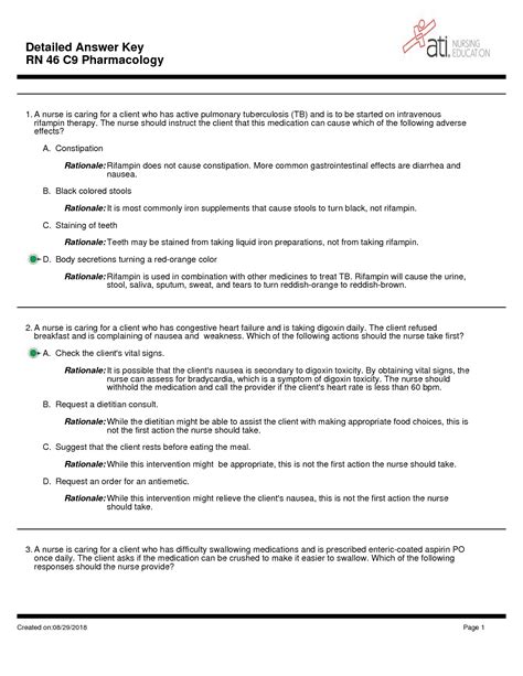 SOLUTION Detailedanswerkey Pdf Studypool