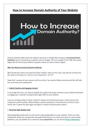 Ppt How To Increase Domain Authority Powerpoint Presentation Free