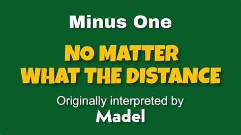 No Matter What The Distance Minus One By Mariel Baguio Obm Youtube