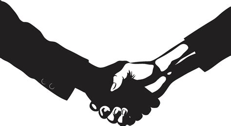 Bond Of Unity Black Handshake Design Concordance Pact Handshake Icon