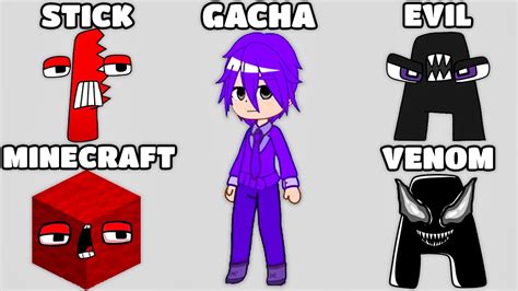 Alphabet Lore But Gacha Minecraft Venom Evil Stick Transform Full