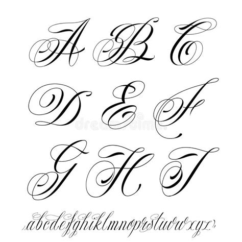 Lettres De Tatouage Illustration De Vecteur Illustration Du Calligraphie 46980781