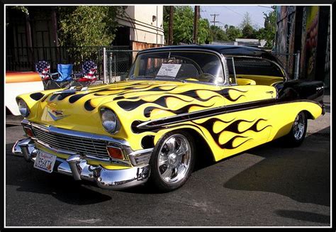 Fifty Six Chevy Flames Chevy Classic Cars Hot Rods Cars