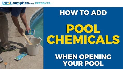 How To Add Pool Chemicals When Opening Your Swimming Pool