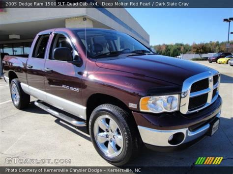 Deep Molten Red Pearl 2005 Dodge Ram 1500 Slt Quad Cab 4x4 Dark Slate Gray Interior