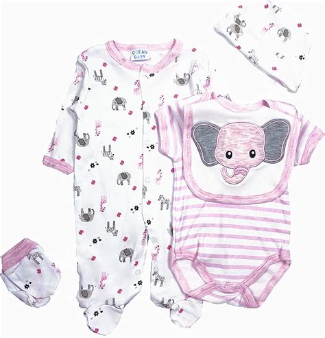 Amazon Reborn Baby Doll Clothes Inch Girl Pink Elephant Pcs