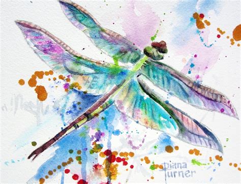 Dragonfly Print Of Original Watercolor Painting This Is A