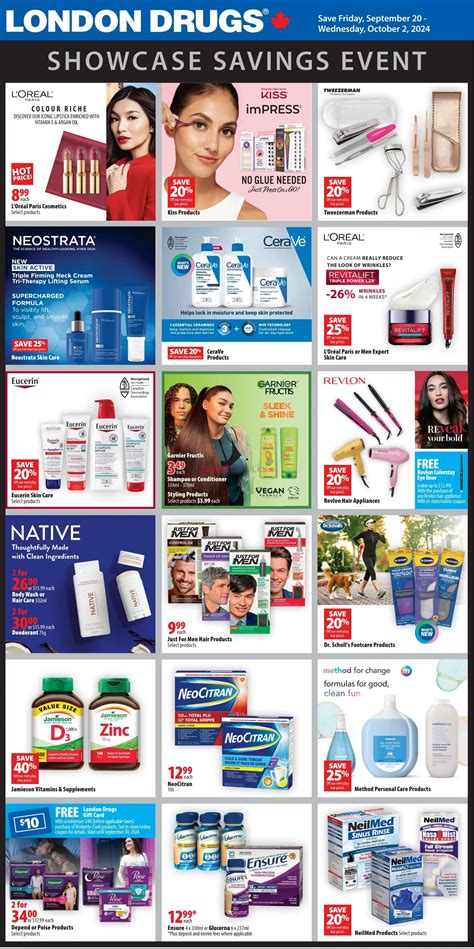 London Drugs Showcase Savings Event Flyer September To October