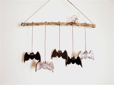 Spooky Stoneware Bat Wind Chimes Or Mobile By Studiobytheforest Wind