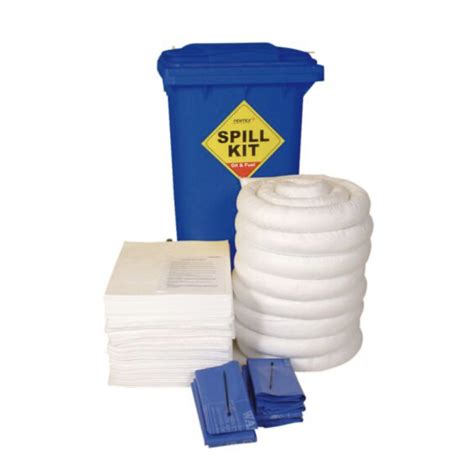 240l Wheeled Bin Spill Kit Double Weight Pads Tank Station