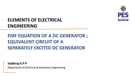 Solution Emf Equation Of A Dc Generator And Equivalent Circuit Of A