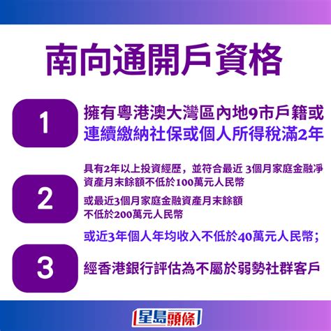 理財通2 0懶人包 港人開戶需親往內地 南向通降投資門檻 即睇涵蓋產品 附開戶要求及注意事項 星島日報