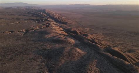 Aerial of the San Andreas Earthquake Fault near Los Angeles, Nature ...