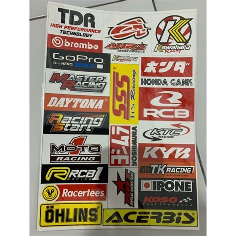 Jual Sticker Sponsor Balap Pack Herex Rcb Honda Gank Sss Anti Air