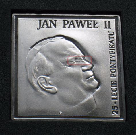 Unique Silver 20 Zloty 2003 Coin Of Poland Pope John Paul Ii Klipa Ag