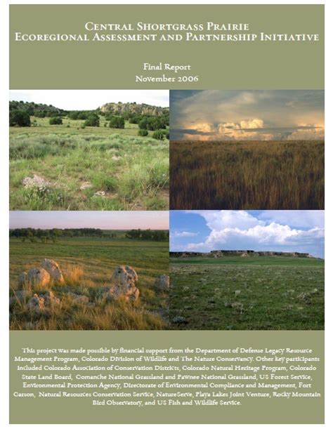 Central Shortgrass Prairie Ecoregional Assessment and Partnership ...