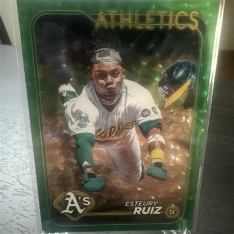 Esteury Ruiz Topps Series Tableau D Aluminium Vert