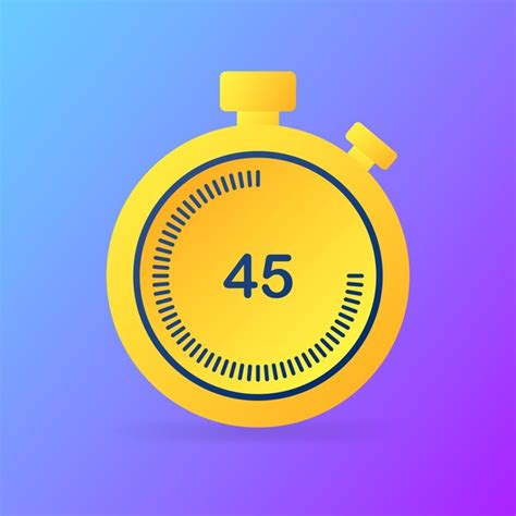 Premium Vector Stopwatch Icon Flat Color Minute Timer Seconds Left