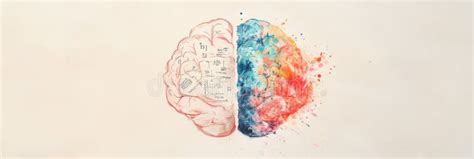 The Artwork Features A Vivid Brain Split Into Two Halves Showcasing