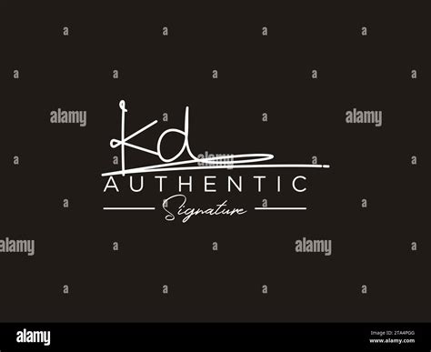 KD Signature Logo Template Vector Stock Vector Image & Art - Alamy