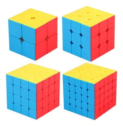 Cubo Mágico 2x2 3x3 4x4 5x5 Moyu Sem Adesivo 4 Unidade