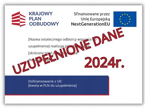 Tabliczka Kpo Silos Krajowy Plan Odbudowy Uzupe Niona Aktualna