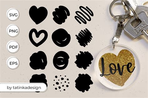 Paint Brush Stroke Keychain Background Svg Free SVG Cut Files