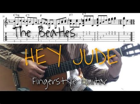 Tab Hey Jude The Beatles Fingerstyle Guitar Youtube