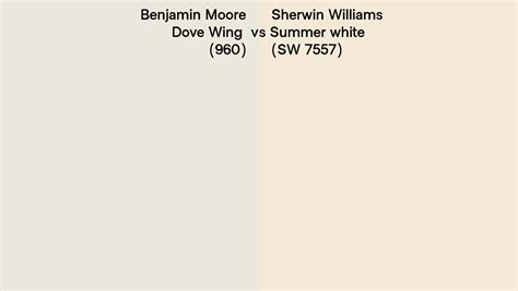 Benjamin Moore Dove Wing Vs Sherwin Williams Summer White Sw