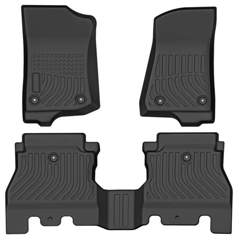 Kt 3 Piece Black Tpe Rubber Car Floor Mat Set Durable All Weather