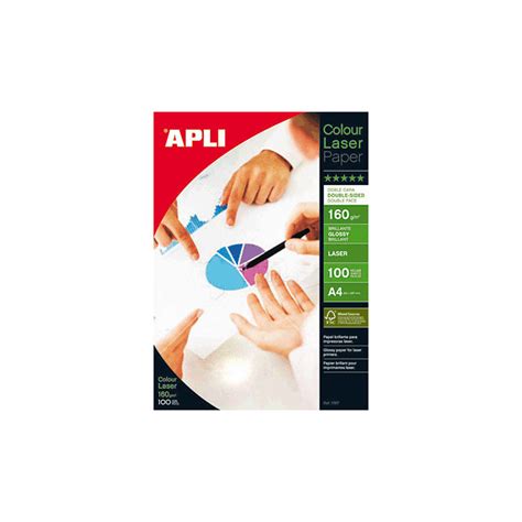 Papel Fotografico Apli Glossy Doble Cara Din A4 Pack De 100 Hojas 160