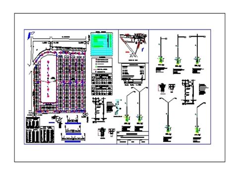 Alumbrado Publico En AutoCAD Librería CAD