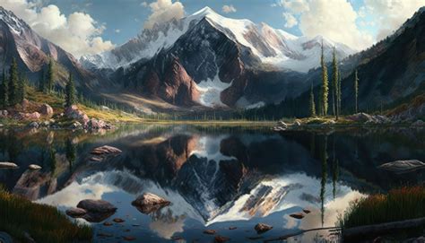 Mountains Desktop Wallpaper |2| (AI art) by 3D1viner on DeviantArt