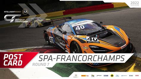 Postcard Spa Francorchamps Intelligent Money British Gt