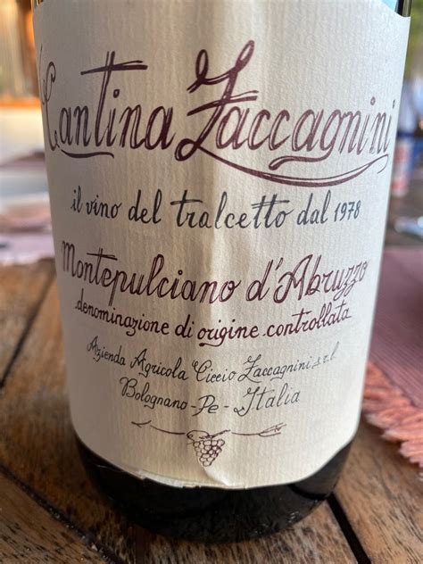 Cantina Zaccagnini Montepulciano D Abruzzo Il Vino Dal Tralcetto