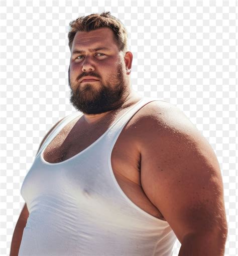 PNG Fat Man Wearing White Free PNG Rawpixel