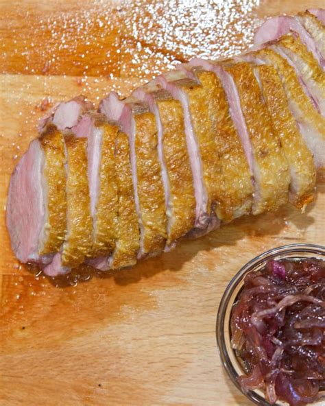 Crispy Pan Roasted Duck With Strawberry Rhubarb Chutney Joy Of Kosher