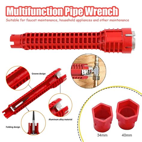 8 In 1 Faucet And Sink Wrench Multifunctional Faucet Wrench Tool Sink Installer Tool Beauty