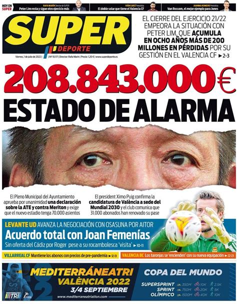 Capa Jornal Superdeporte Julho Capasjornais Pt