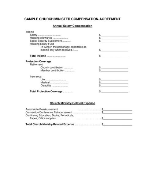 Employee Compensation Agreement Template