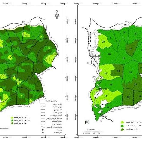 Mapping Of The Volume Of The Kriging A And The Mapping Variance Of