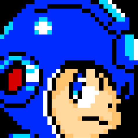 Pixilart Mega Man Mugshot By Makkusu