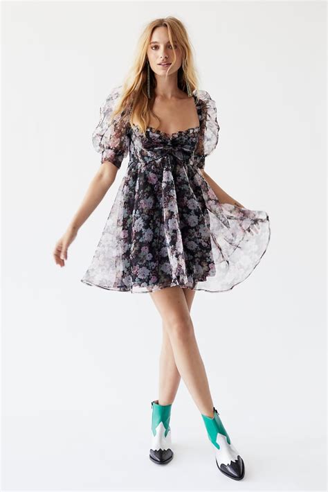 Faye Babydoll Mini Dress Best Floral Dresses Popsugar Fashion